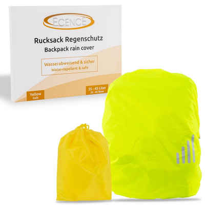 ECENCE Rucksack-Regenschutz 1x Regenschutz Rucksack 35-45L mit Gelb Überzug