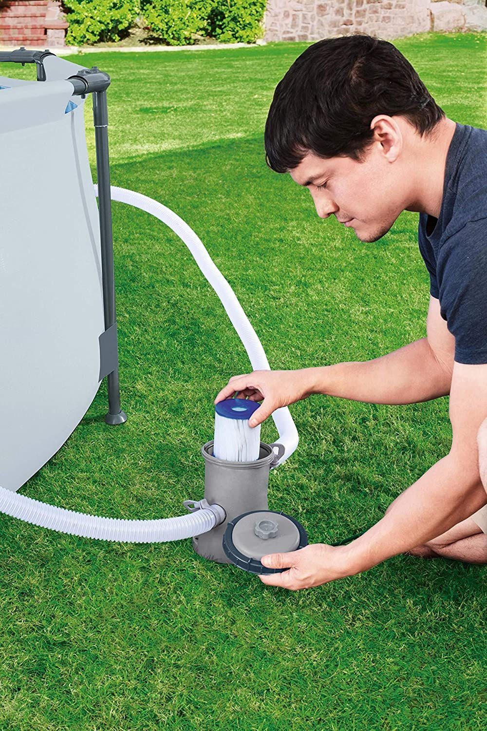 BESTWAY Pool-Filterpumpe Bestway 58381 Flowclear™ Filterpumpe - 1249 l/h (Packung, 1-tlg., Filterpumpe), Pool Filterpumpe Flowclear™ von Bestway