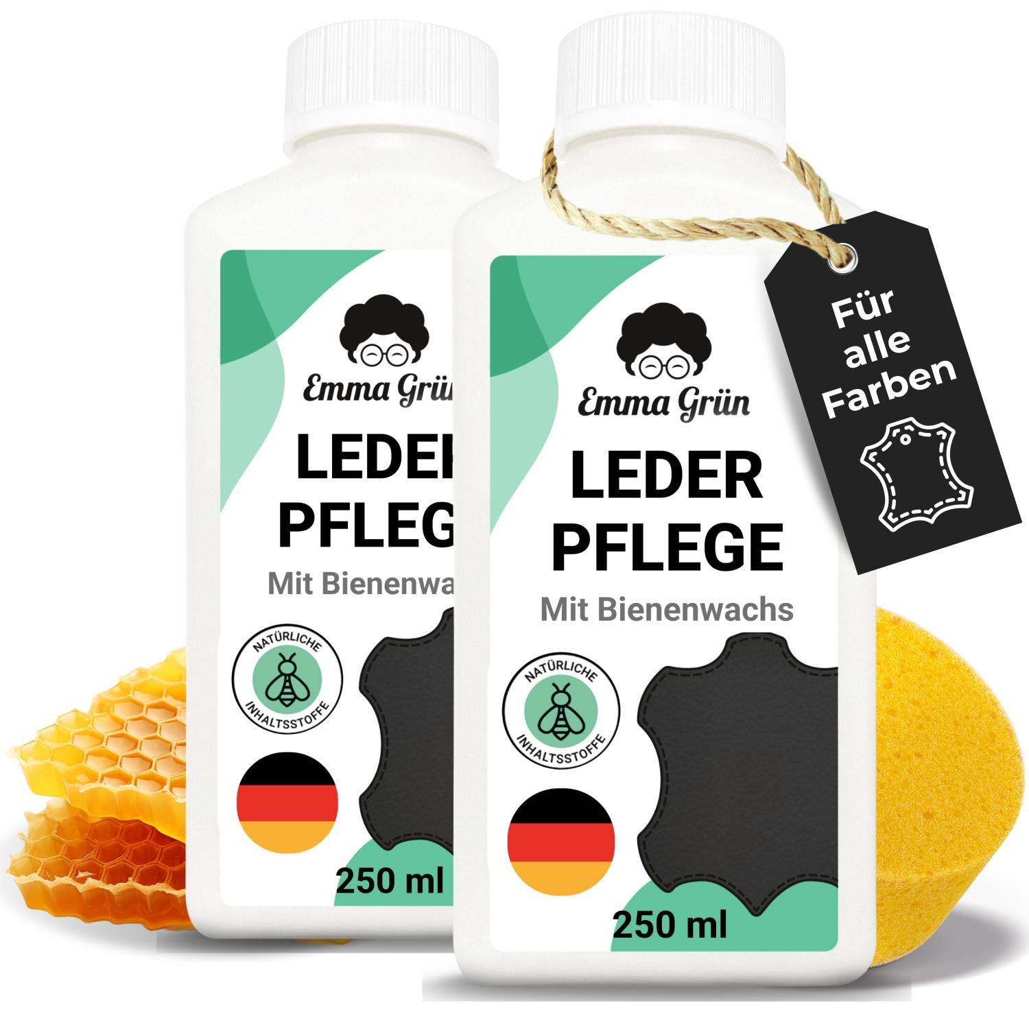 -Set, Reiniger & Lotion mit Bienenwachs Lederpflegeset