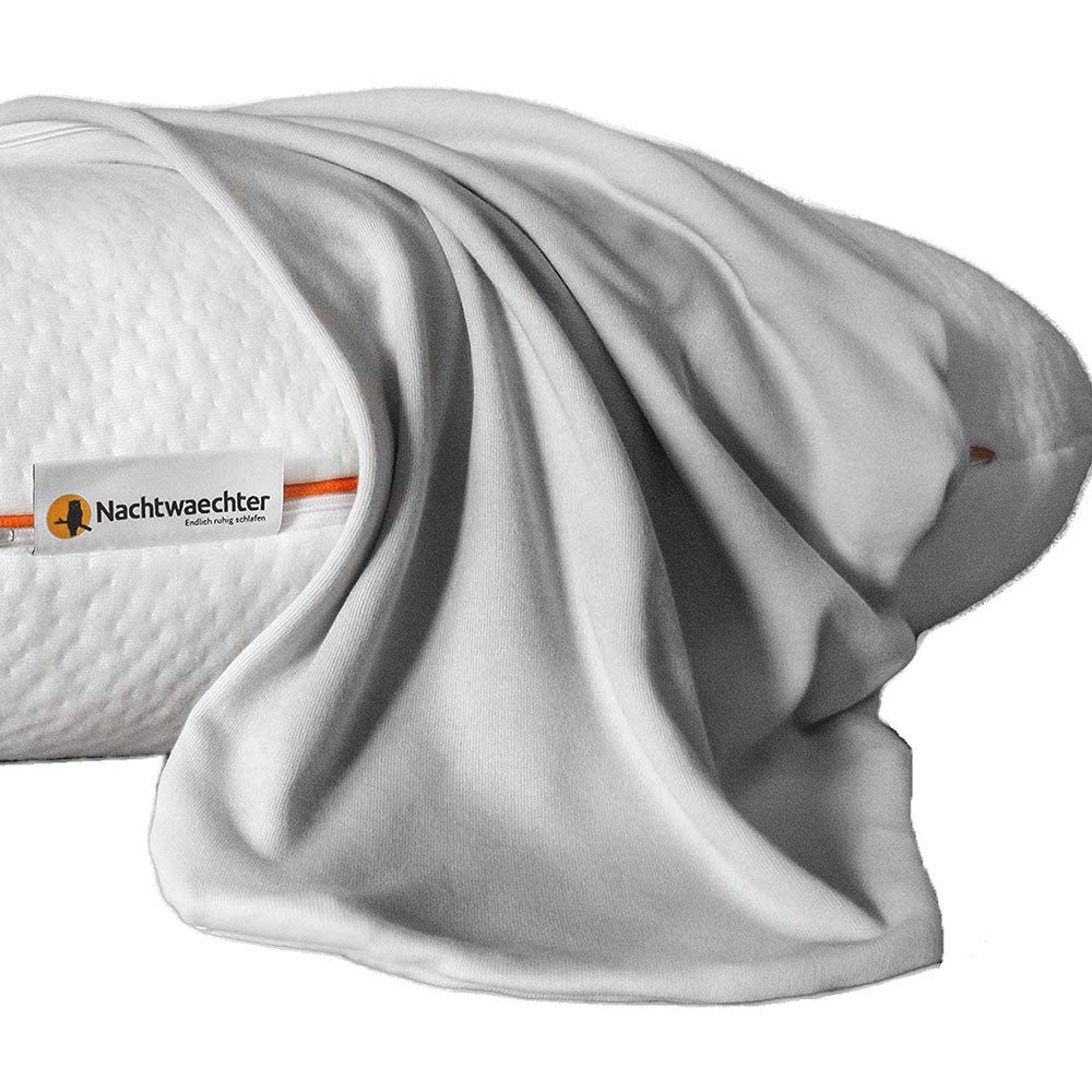 Nachtwaechter Schlafprodukte GmbH & Co. KG Anti-Schnarch-Kissen Kissen-Bezug für Seitenschläfer- und CPAP-Kissen LINA grau