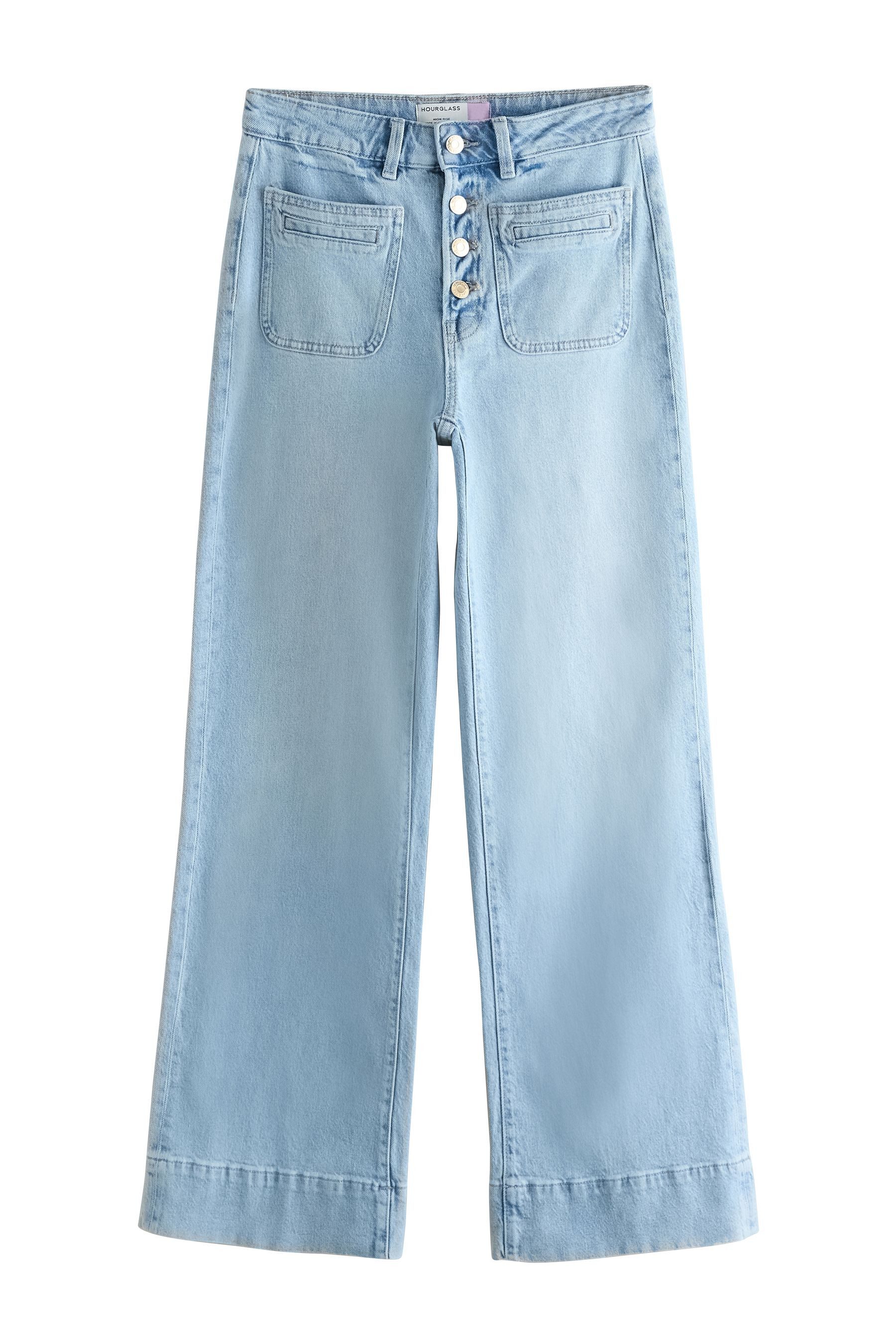 Next Weite Jeans Hourglass Jeans mit weitem Bein, Kurzgröße (1-tlg)