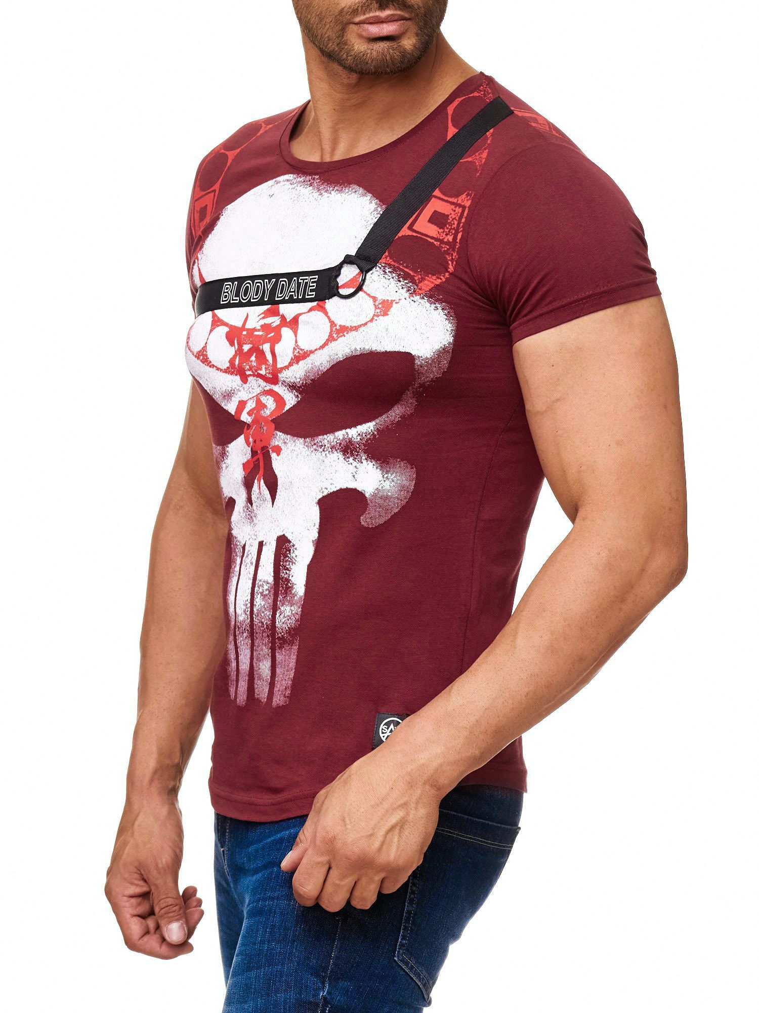 Egomaxx T-Shirt Skull Print Totenkopf H2040 günstig online kaufen