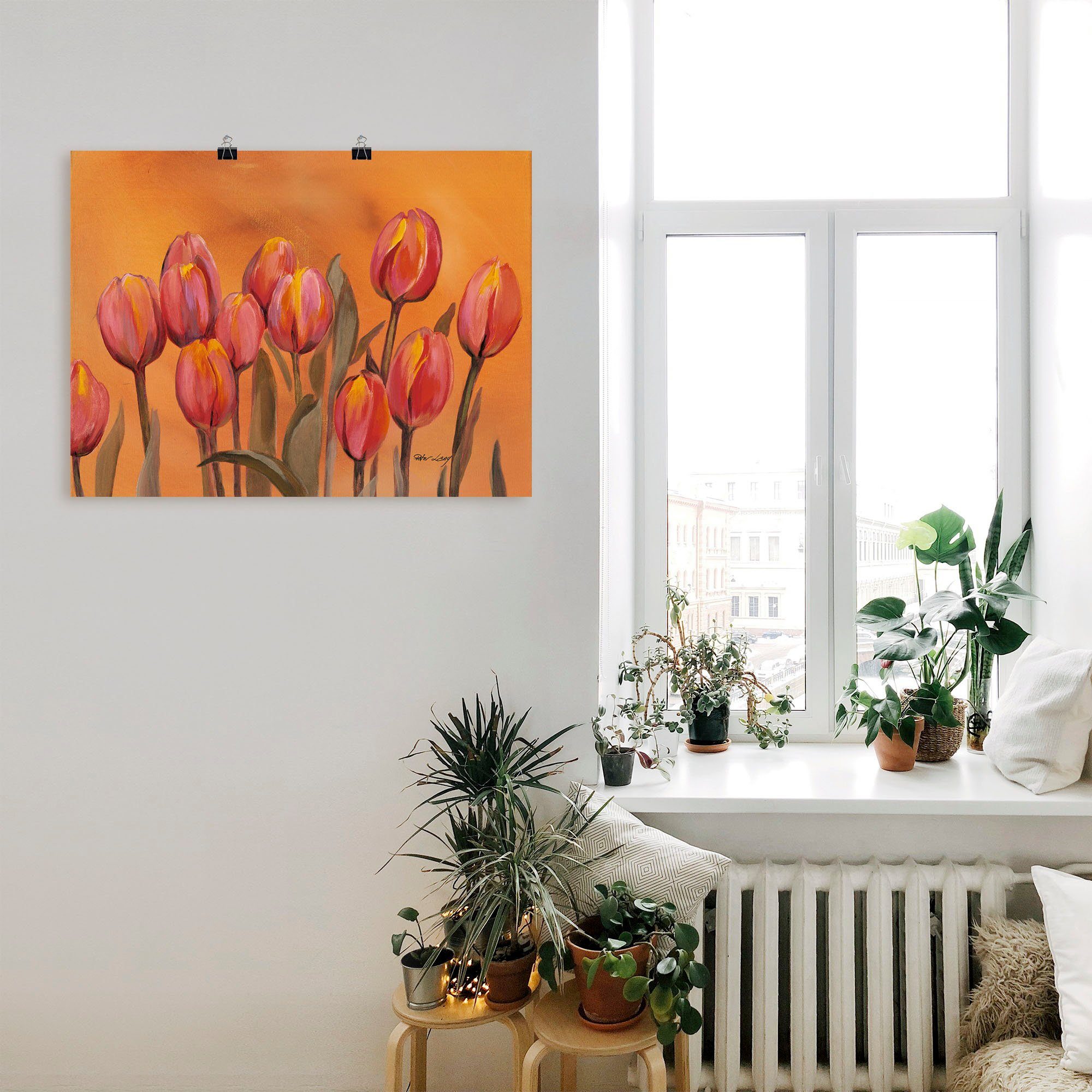 (1 St), Größen Wandaufkleber oder Blumen Wandbild Leinwandbild, Alubild, versch. Tulpen, als Poster Artland in