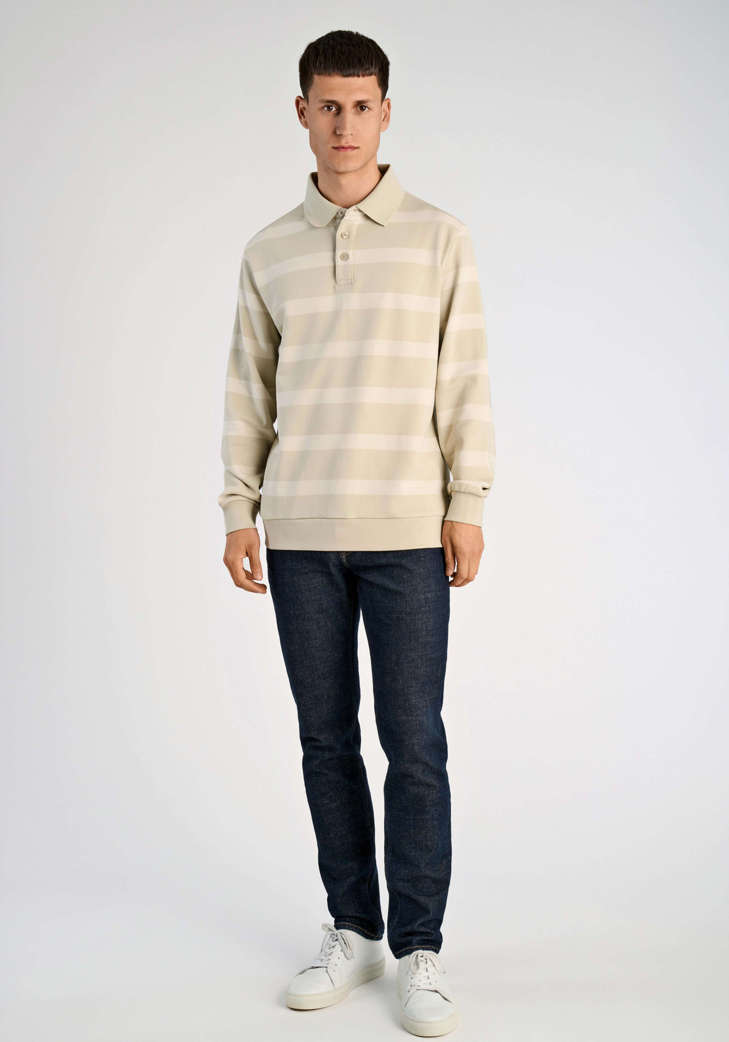 LINDBERGH Sweatshirt mit Colorblocking-Streifen und Polokragen