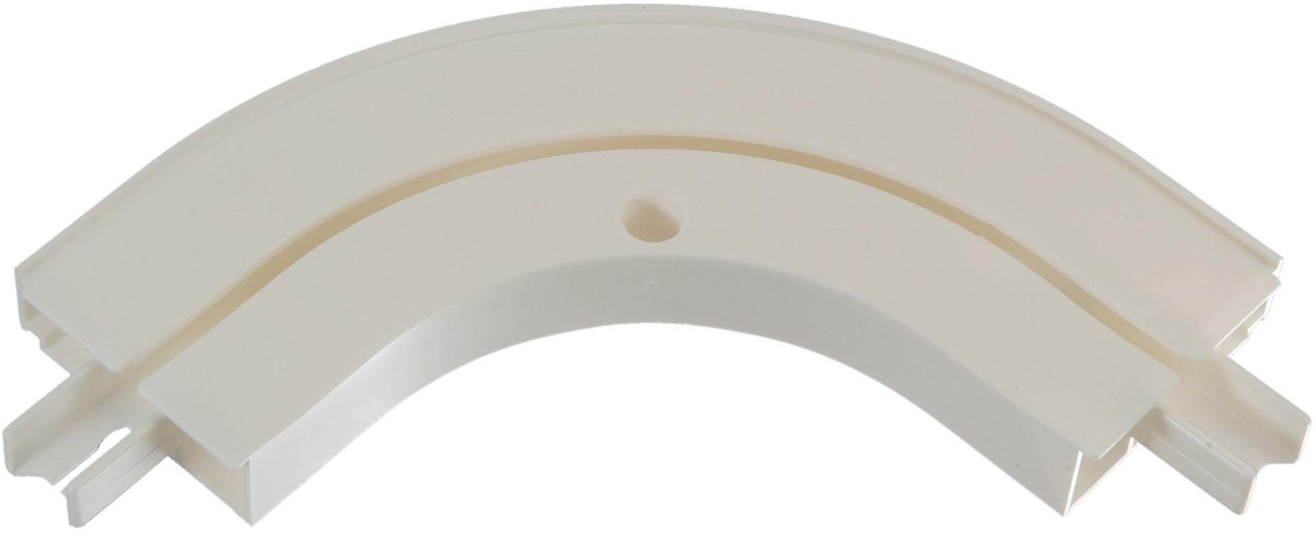 Liedeco Erker-Außenbogen, 1-läufig, Fixmaß, Kunststoff, weiß