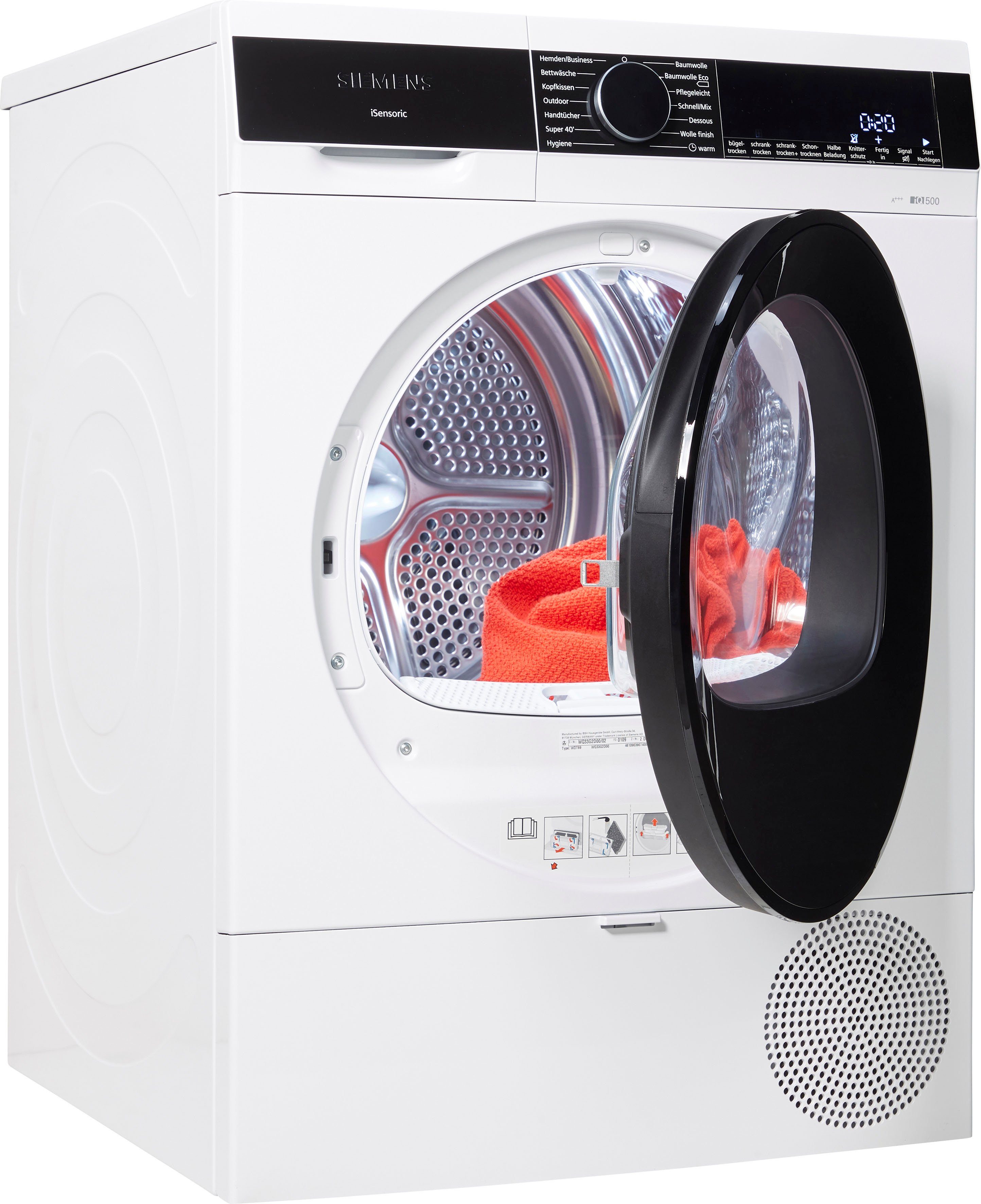 SIEMENS Wärmepumpentrockner WQ33G2D00, easyClean-Filter - so einfach sauber zu halten
