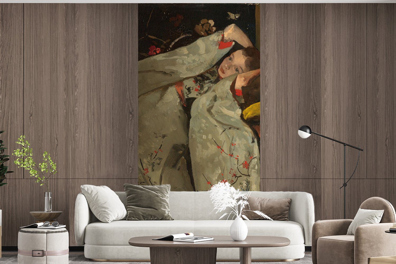 Kimono George St), Gemälde bedruckt, Matt, Mädchen Vliestapete - weißen für Fototapete Wohnzimmer von Küche, (2 MuchoWow Fototapete Hendrik im Breitner, Schlafzimmer