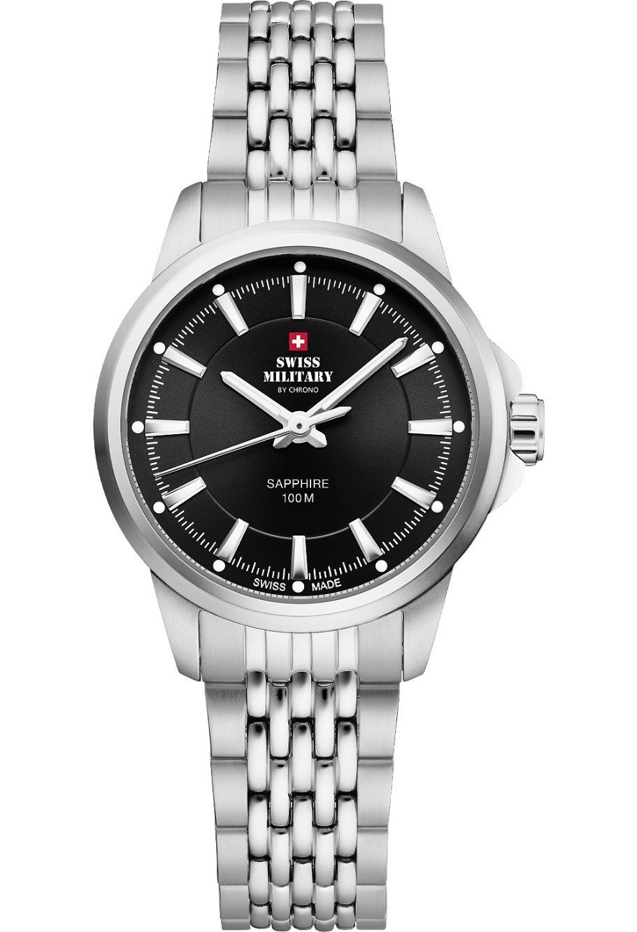 Swiss Military by Chrono Quarzuhr Swiss Military SM34105.01 Damenuhr Klassik Saphirglas 28mm 10ATM Swiss Military SM34105.01 Damenuhr Klassik Saphirglas 28mm 10ATM