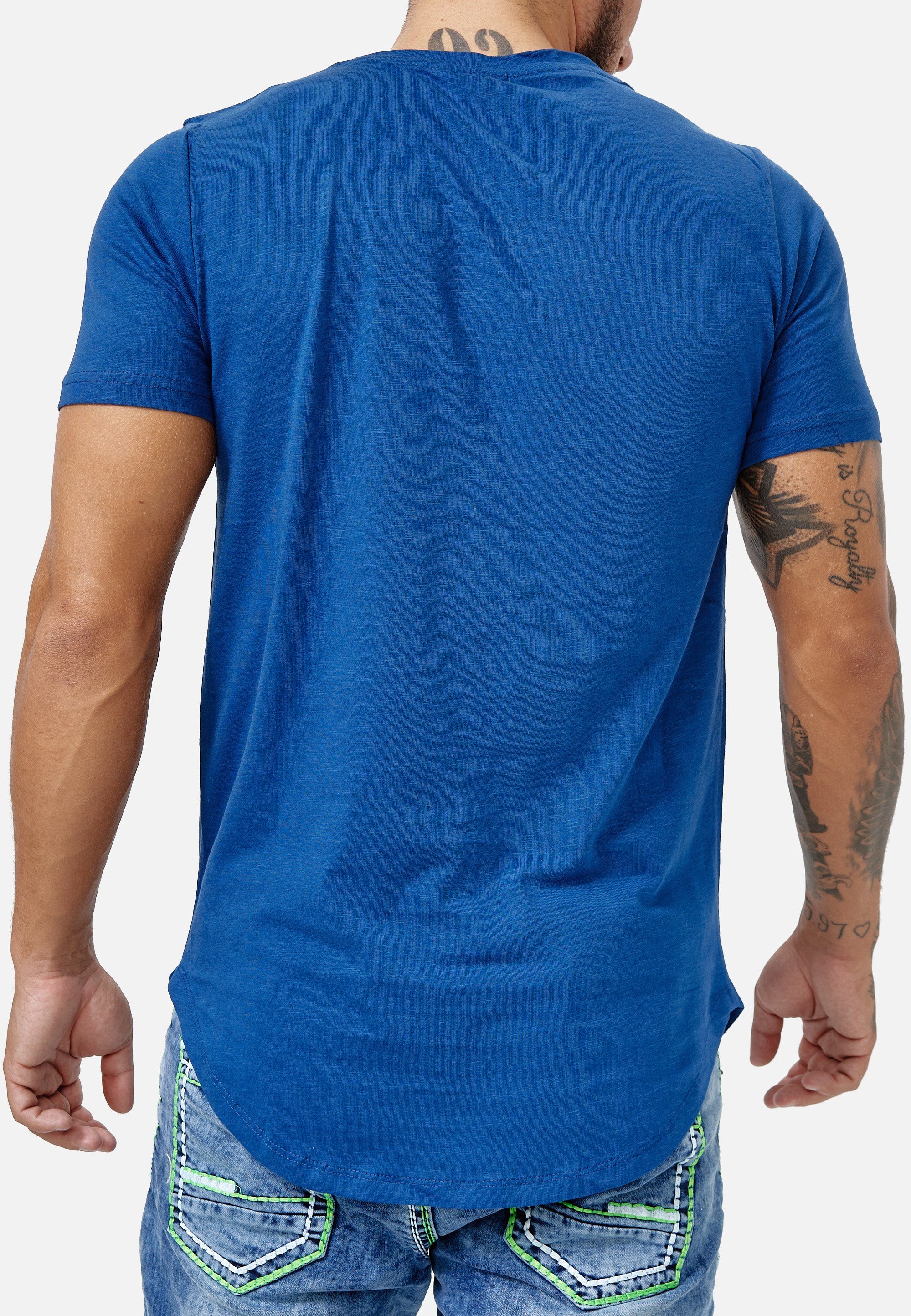 Freizeit OneRedox Casual Tee, TS-3752C 1-tlg) Kurzarmshirt Fitness Polo (Shirt Navy T-Shirt