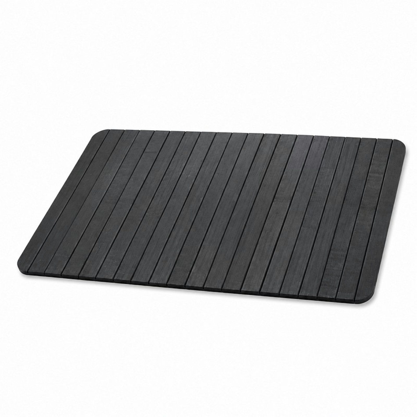 Koopman Tablett Couch 44x24 cm Bambus Braun/Schwarz, Holz, (Stück, 1-tlg., Packung), Natur Braun, Lamellen, flexibel, Stopper Unterseite – Bild 2 von 5
