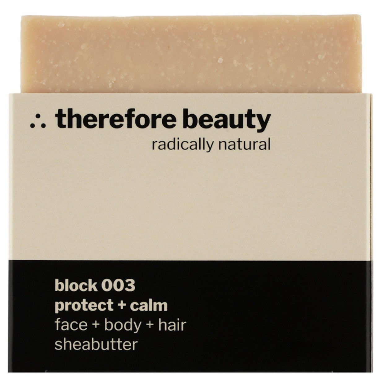 therefore beauty Gesichtsseife block 003 protect + calm schützende Pflegeseife für Haut & Haar 100g, 1-tlg., 3-in1-Seife (Gesicht/Körper/Haar)