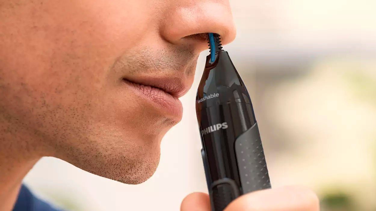Philips Nasen- und Ohrhaartrimmer NT3650/16, vollständig abwaschbar, inkl. Schutzhülle – Bild 4 von 5