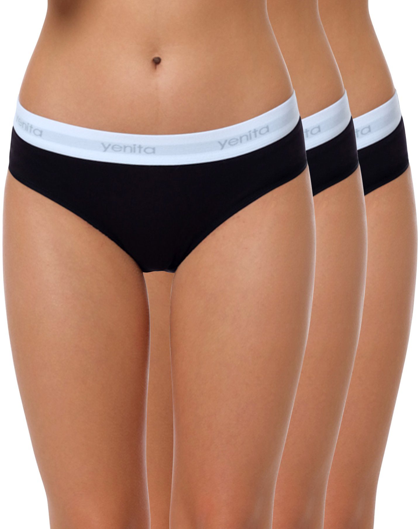 Yenita® Slip Modern-Sports-Collection (3-St) in weicher Baumwoll-Stretch-Qualität