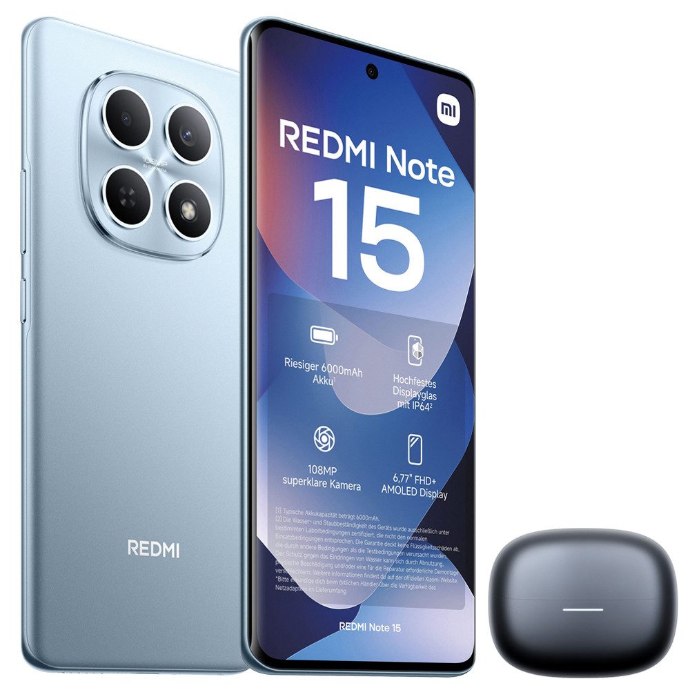 Redmi Note 15 4G 8+256GB Smartphone & Bluetooth Kopfhörer Handy