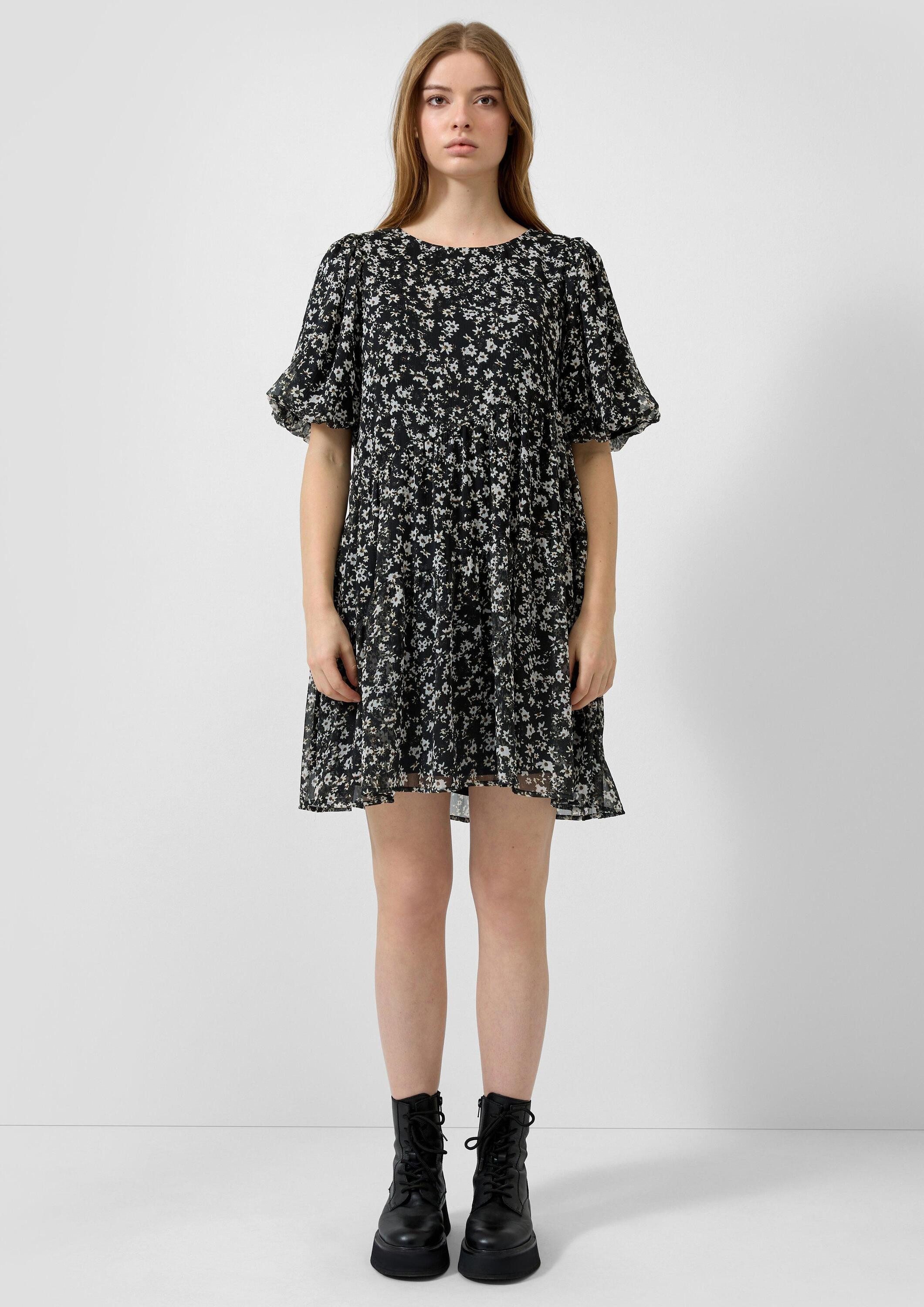 QS Minikleid Kleid Chiffonkleid