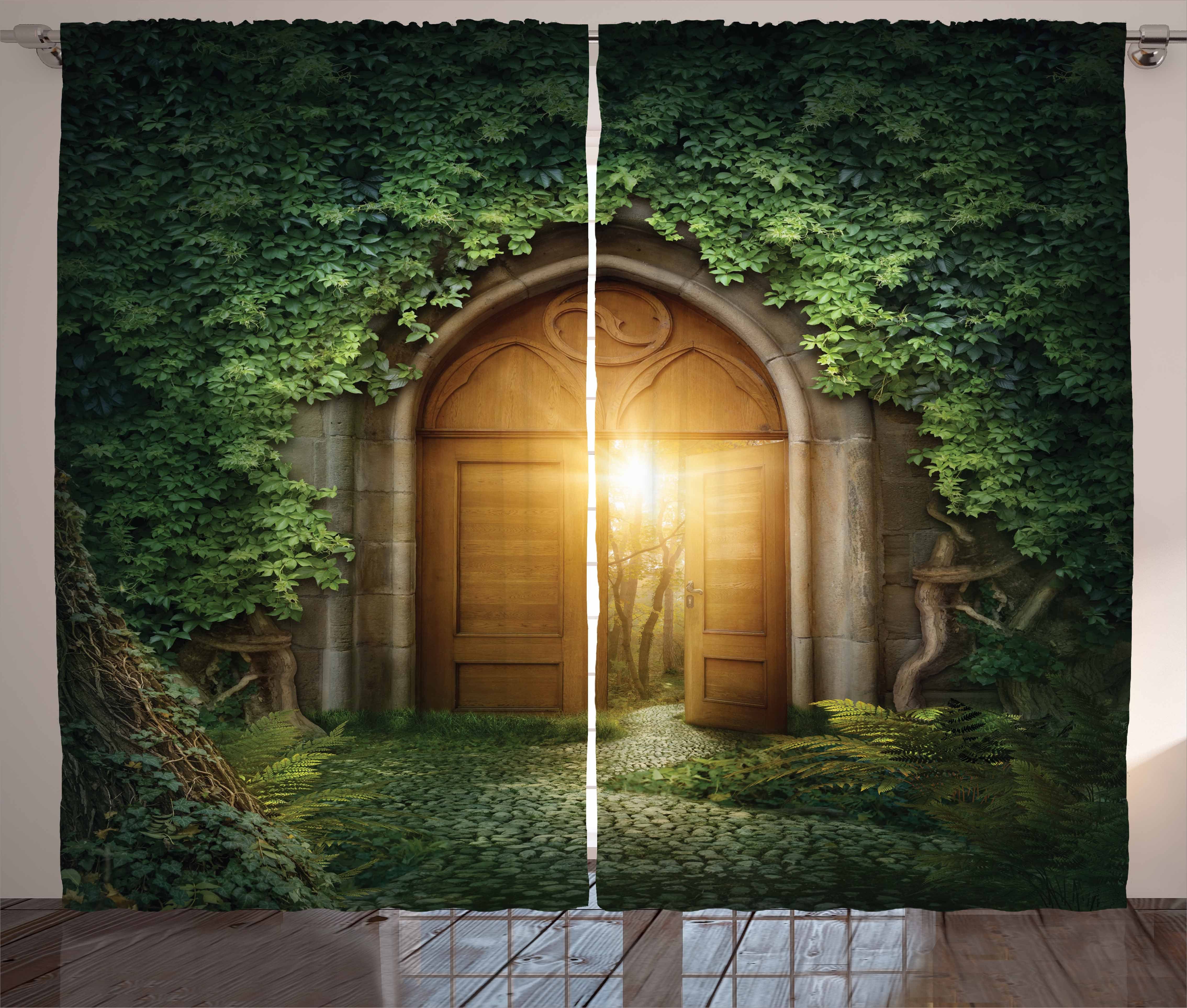 Gardine Schlafzimmer Kräuselband Vorhang Beams Sun Vivid Schlaufen und Abakuhaus, Haken, mit Mystic Grün