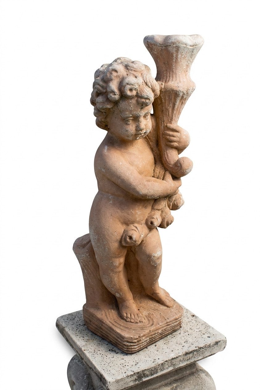 Xlmoebel Dekofigur Klassische Barock Amorette Gartenfigur Skulptur Junge Sofort (Einzelartikel, 1 St., 70 x 25 x 25 cm), Antik-Look