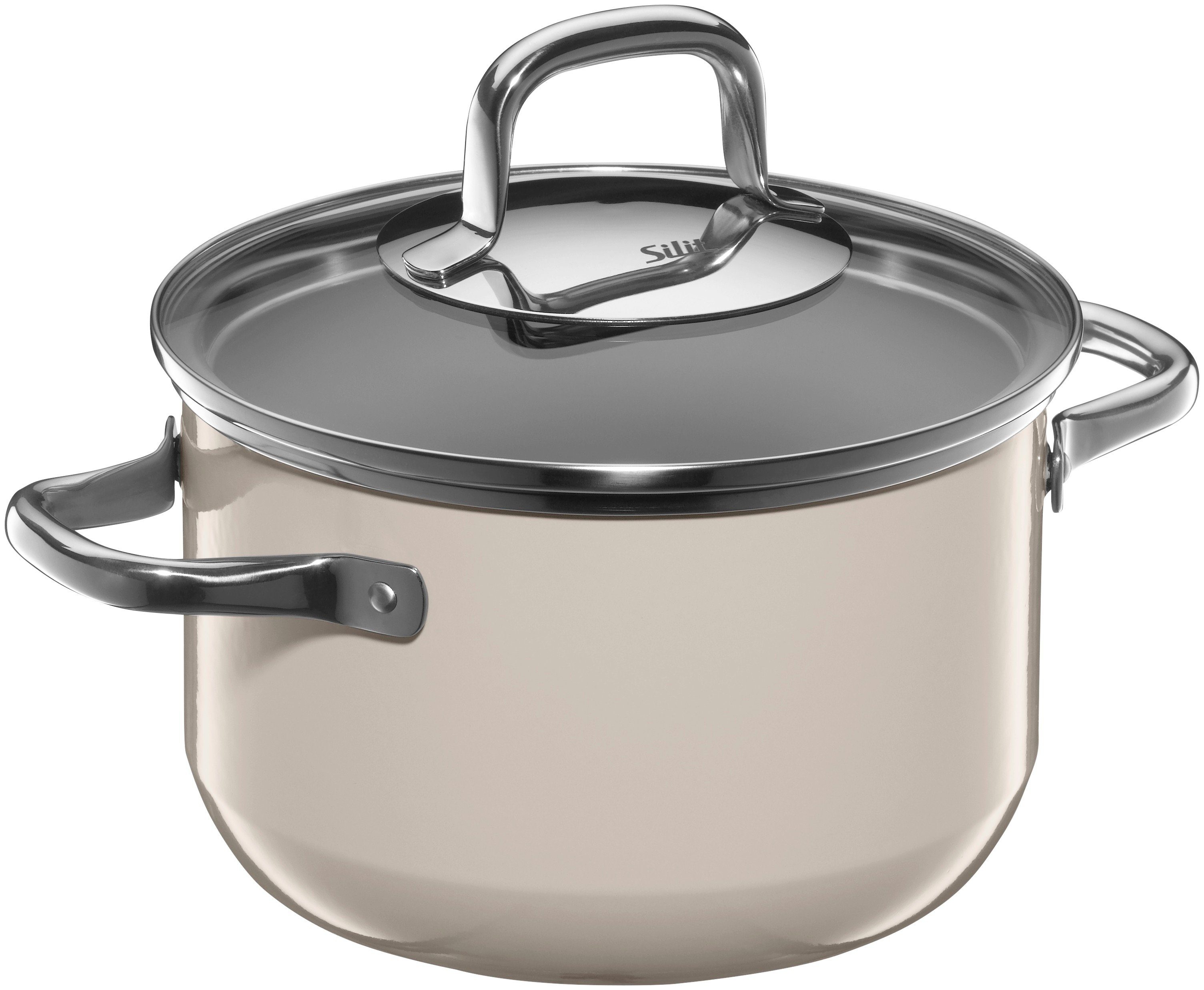 Silit Passion Black Kochtopf 16 Cm Hoch, 2,0 L – Aus Silargan Keramik, Mit Glasdeckel, Für Alle Herde