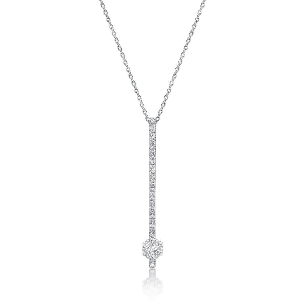 Unique Collier 585er Weißgold Collier m...