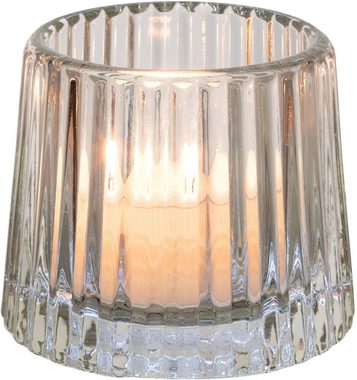 Home affaire Teelichthalter Kerzenhalter Lunery (Set, 5 St), aus hochwertigem Glas