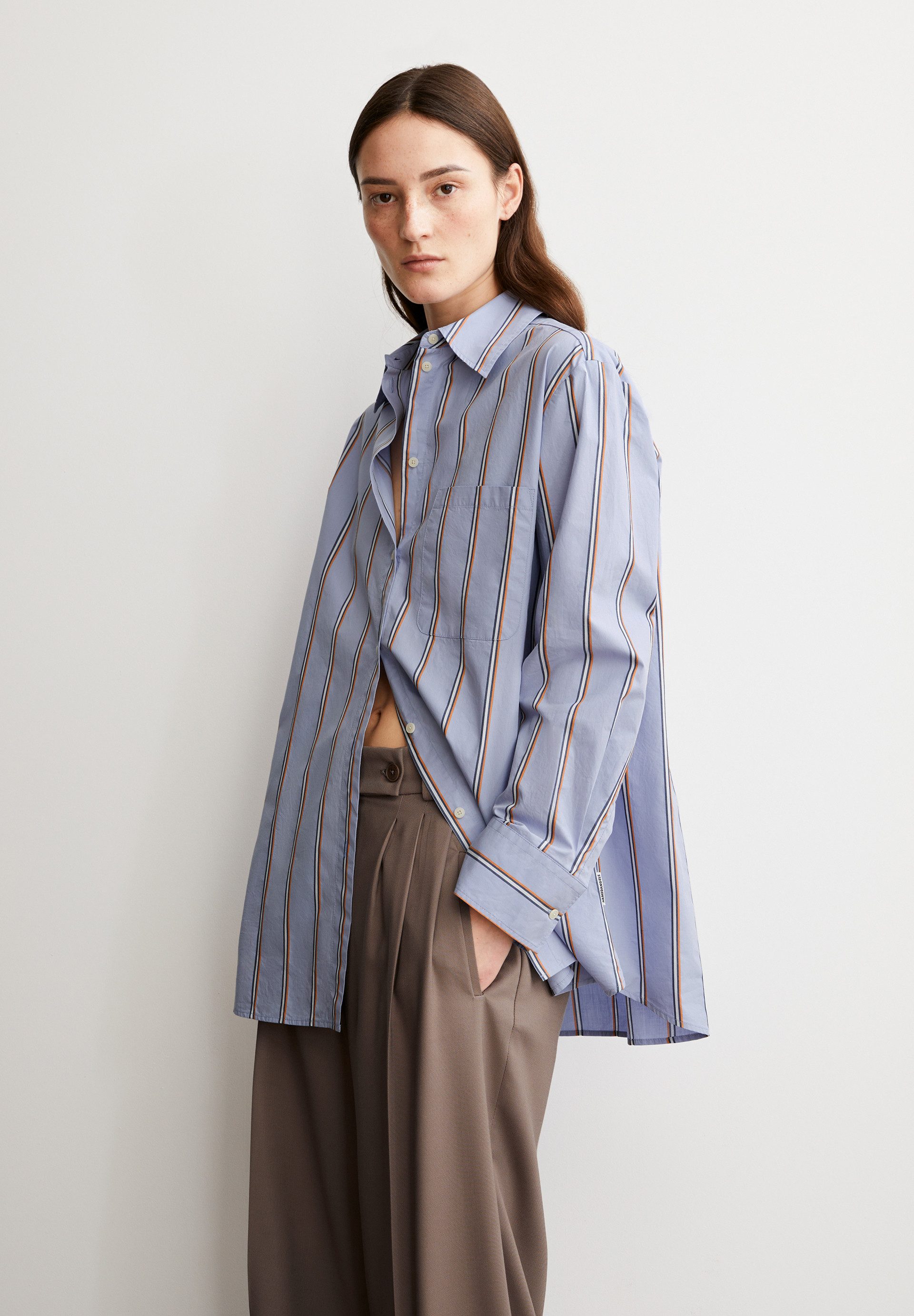 Armedangels Langarmbluse HALIAA STRIPED Bluse aus Bio-Baumwolle Loose Fit