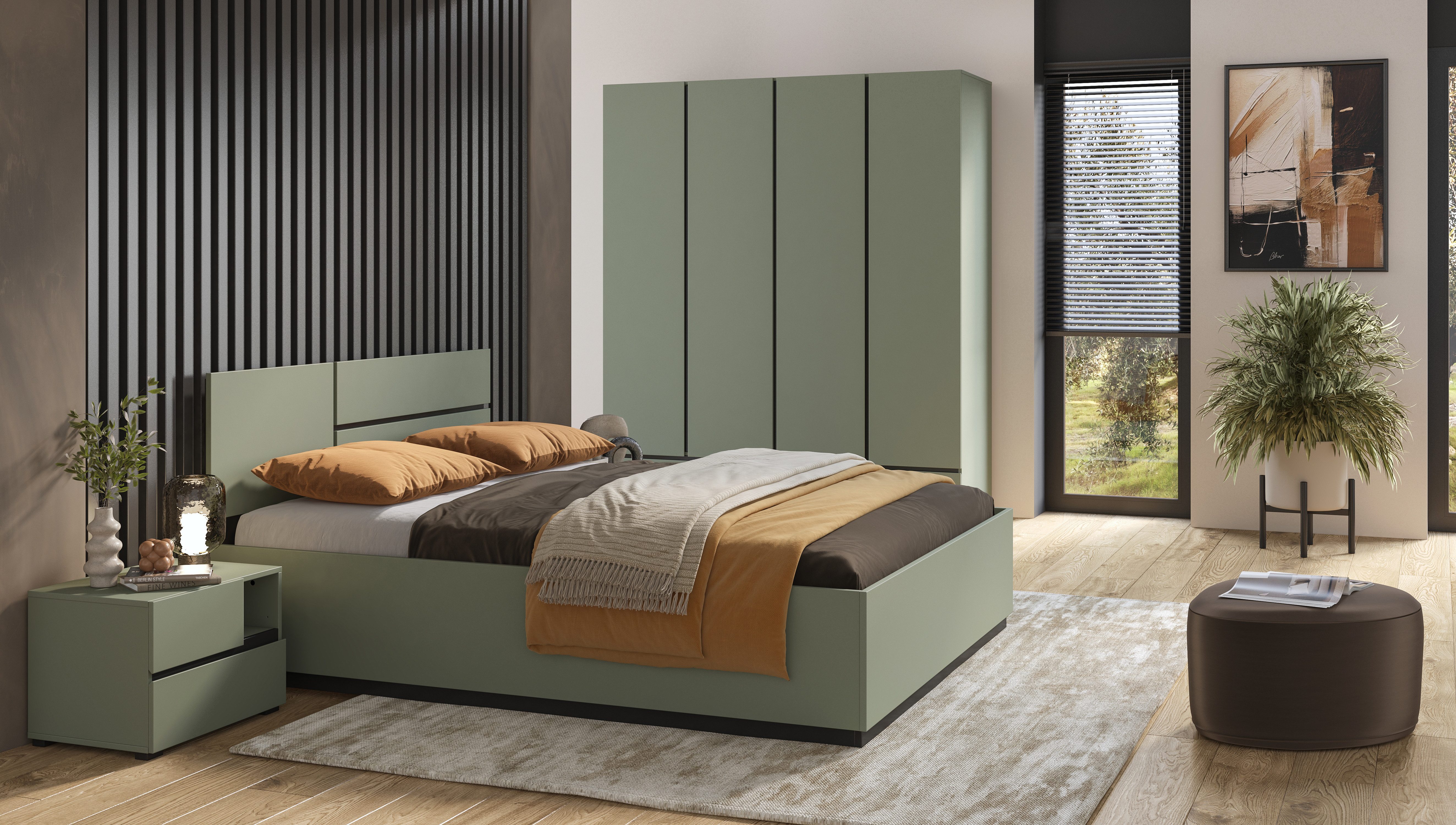 INOSIGN Schlafzimmer-Set Cross, moderne, grifflose Optik, günstig online kaufen