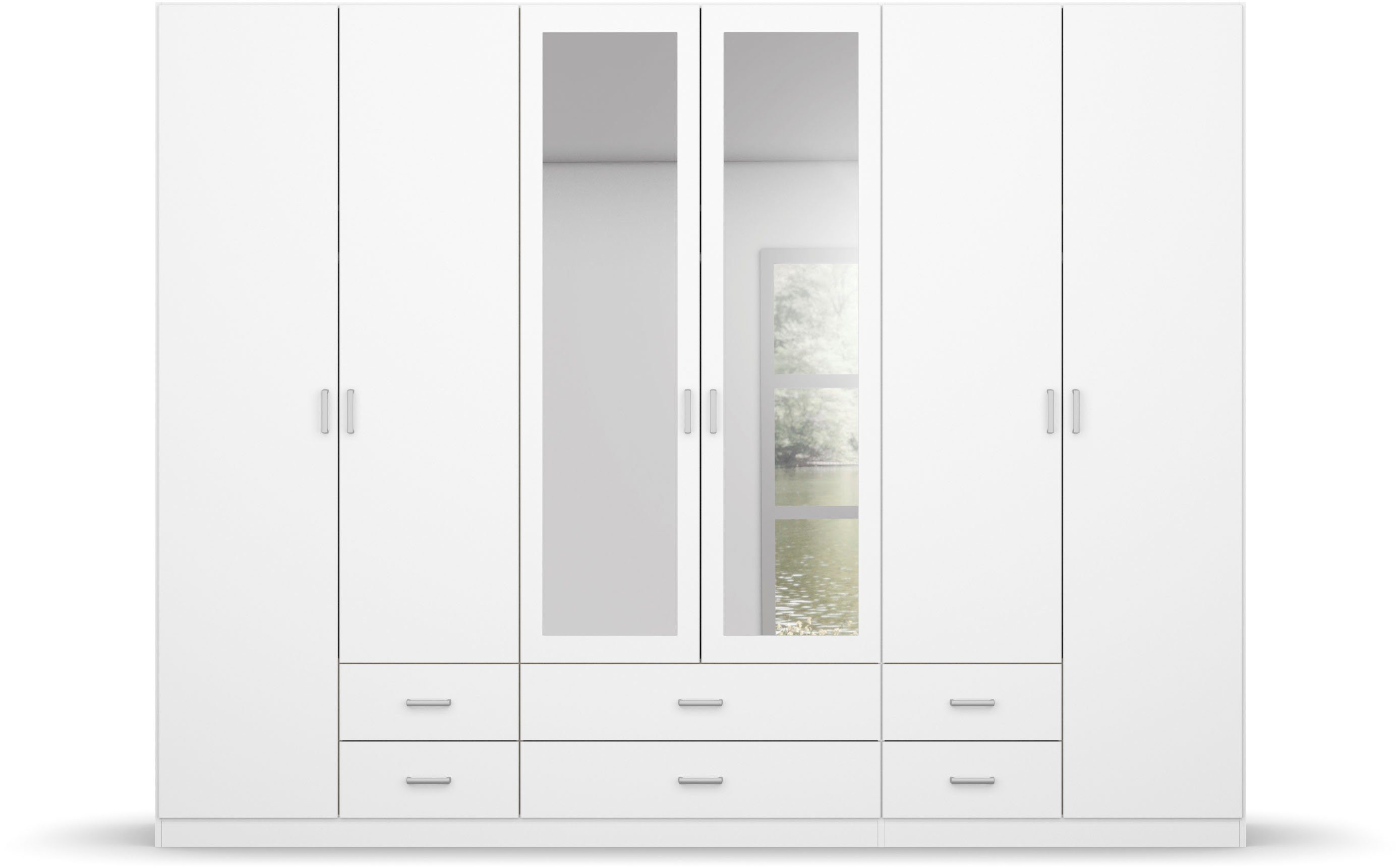 rauch Kleiderschrank Schrank Garderobe Ankleide GAMMA Breiten 181/271 cm (in 3 Ausstattungen BASIC/CLASSIC/PREMIUM (inkl. SOFT-CLOSE-Funktion) mit Spiegel TOPSELLER MADE IN GERMANY