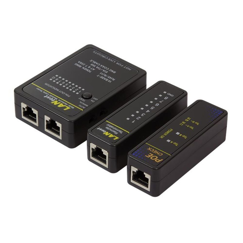 LogiLink Netzwerk Kabeltester mit PoE Finder Netzwerk-Adapter