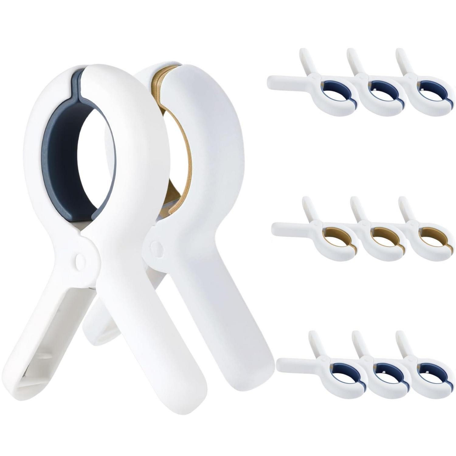 LuxusKollektion Wäscheklammern Badetuchklammern 9er Set Blau/Braun