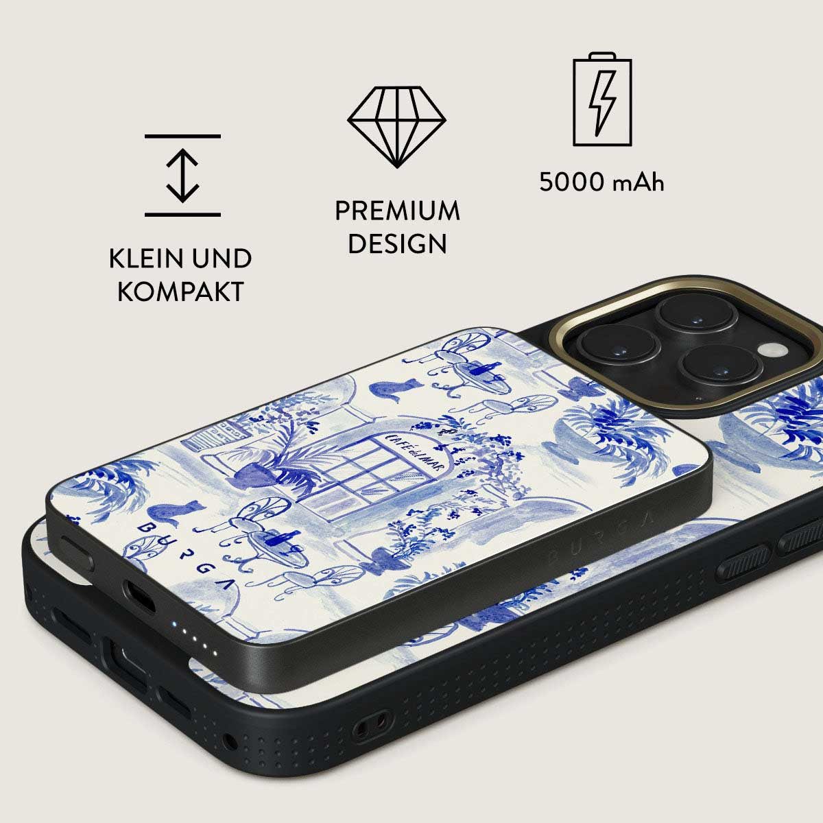 BURGA Burga Magnetische Powerbank 5.000 mAh - MagSafe und Qi2 - Sobremesa / Powerbank (1 St)