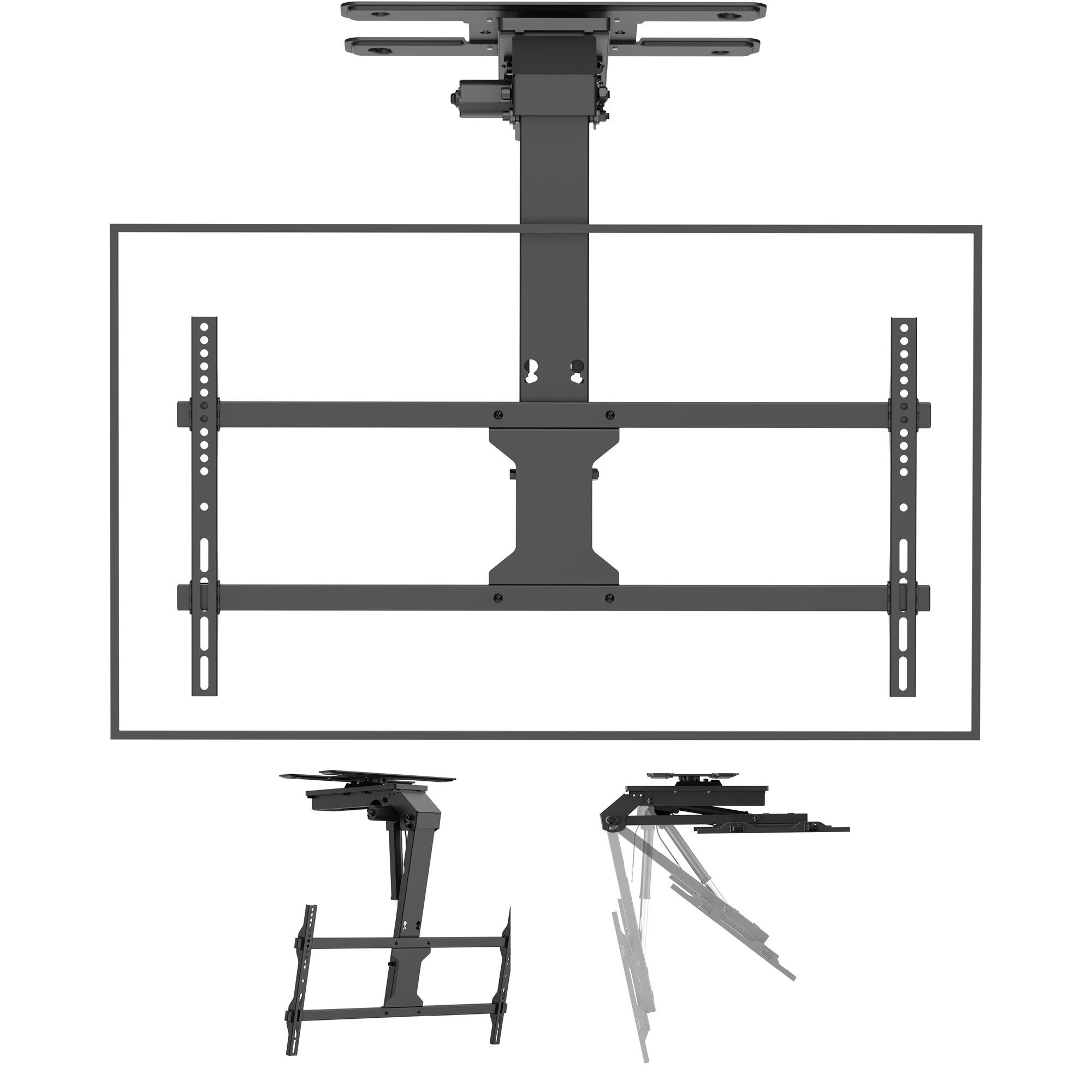 Xantron TV-Wandhalterung für TV Monitore 43 - 86", Elektrische motorisierte WiFi, (bis 86 Zoll, klappbar, drehbar)