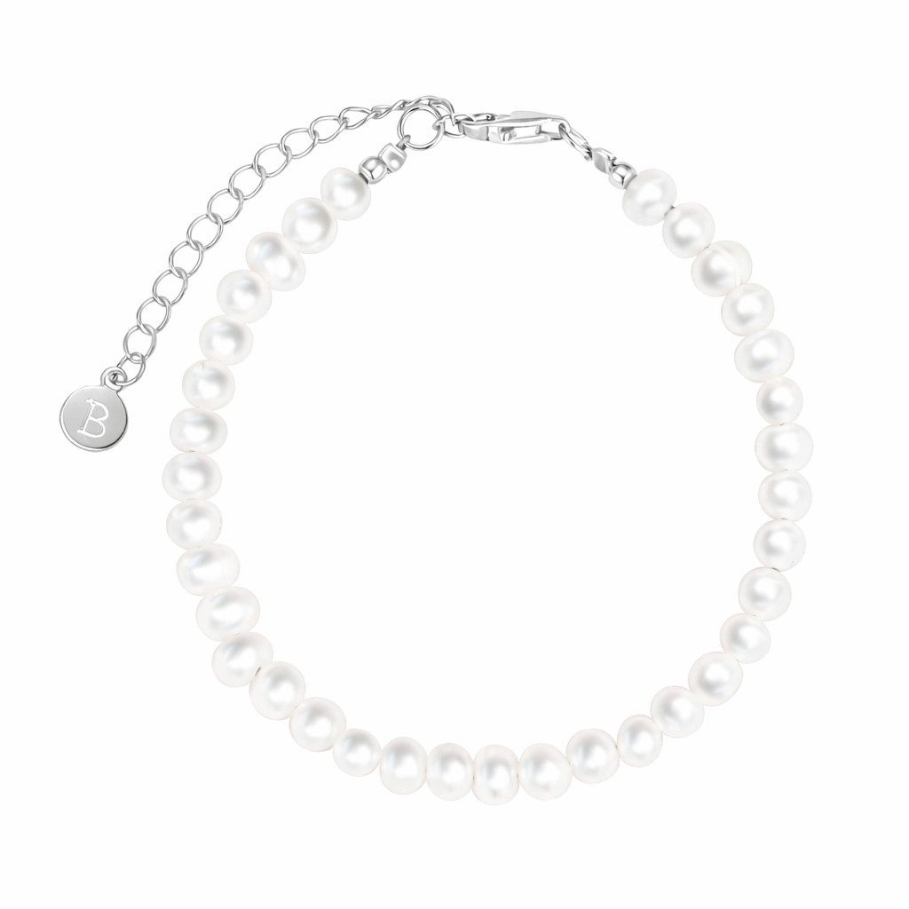 Brandlinger Armreif Armband Tahiti, Silber 925 vergoldete, echte Süßwasserperlen