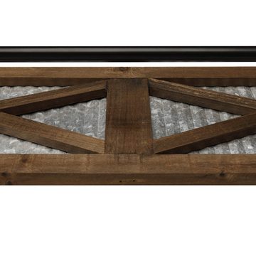 Melko Handtuchhalter Handtuchhalter 60 x 15 cm Handtuchstange Holz Handtuchhaken, Materialkombination aus Holz und Metall
