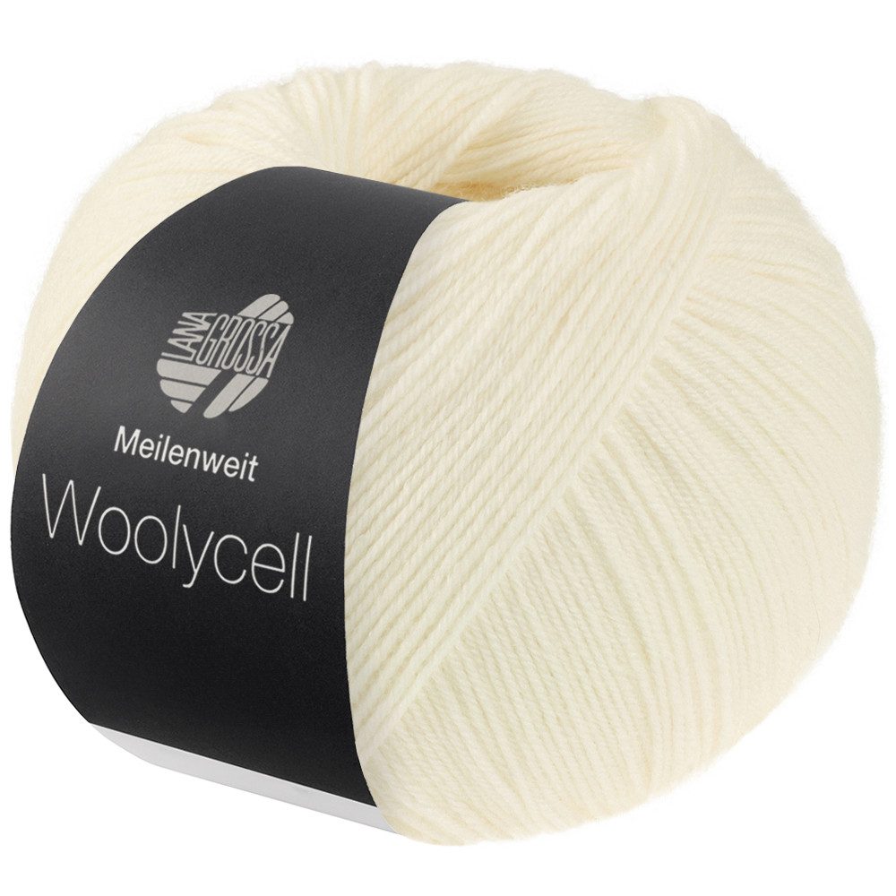 LANA GROSSA Meilenweit 100 WOOLYCELL Häkelwolle, 400 m (Hochwertiges Sockengarn ohne Polyamidanteil), 100 g