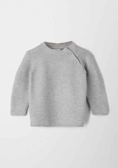 s.Oliver Langarmshirt »Pullover mit seitlichen Knöpfen« (1-tlg) Zierknopf