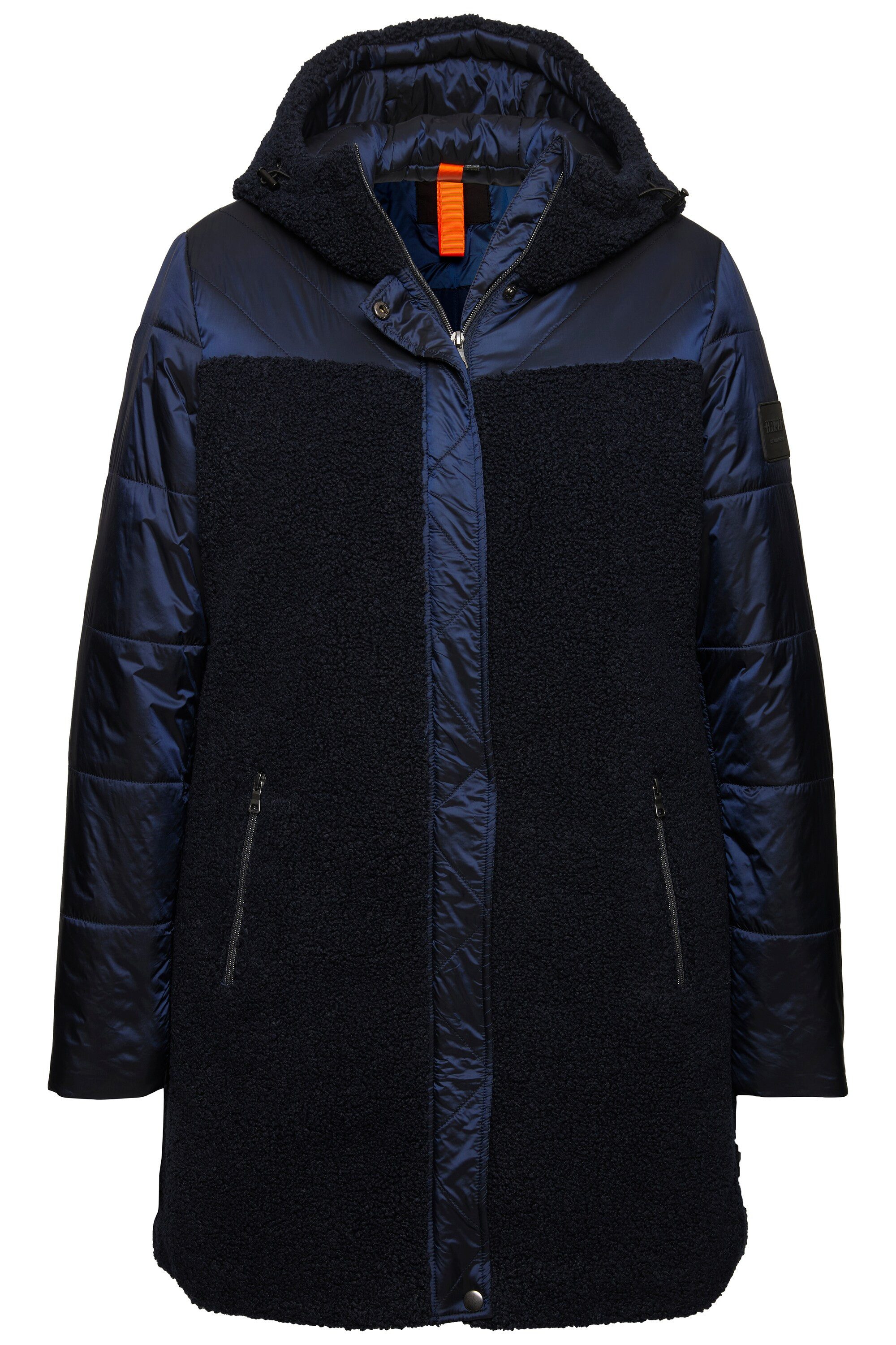 Ulla Popken Parka Jacke Stepp/Teddyfleece Kapuze Zipptaschen günstig online kaufen