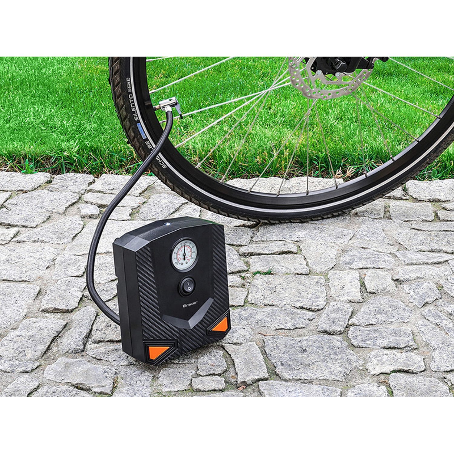 Tracer Kompressor, 120 W, max. 8 bar, 1-tlg., Fahrrad-Autokompressor 120W 8 bar