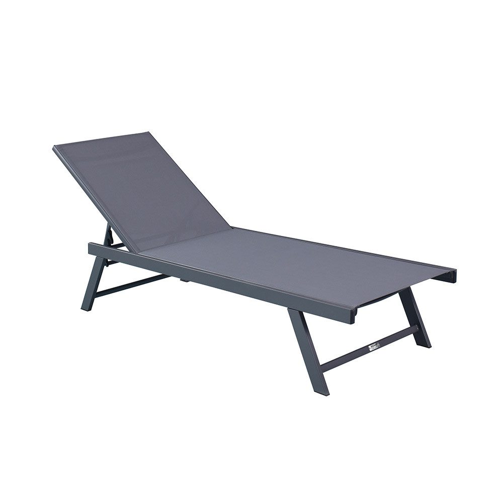 HOME DELUXE Gartenliege NAILEA - 192 x 60 x 32–96 cm, verstellbare Rückenlehne, Liegestuhl, Aluminium-Liege