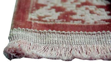 Teppich Orientteppich Wohnzimmerteppich Barock Vintage Rosa mit Fransen, Carpetia, rechteckig, Höhe: 5 mm