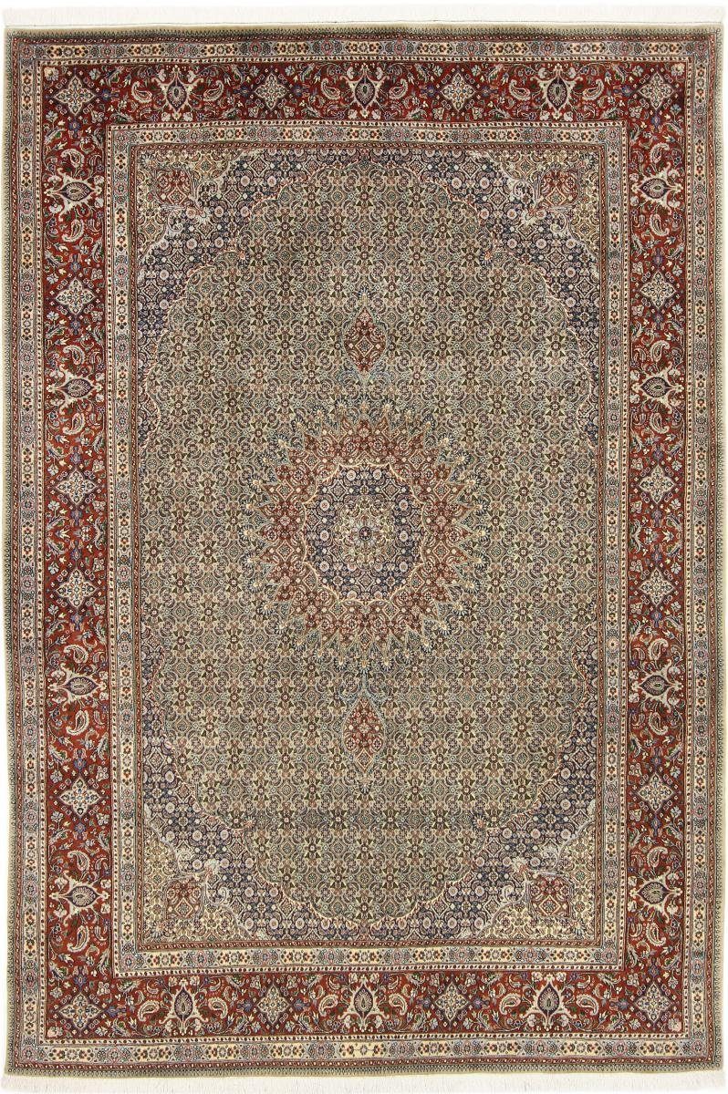 Orientteppich Moud Dorokhsh Sherkat 196x293 Handgeknüpfter Orientteppich, Nain Trading, rechteckig, Höhe: 12 mm