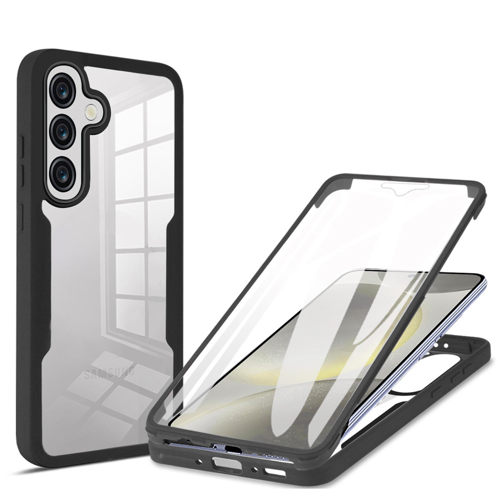 betterfon Handyhülle für Samsung Galaxy A37, 360° Hülle mit Integriertem Displayschutz, 2-teiliges 360 Grad Case mit Rundumschutz und Displayschutz