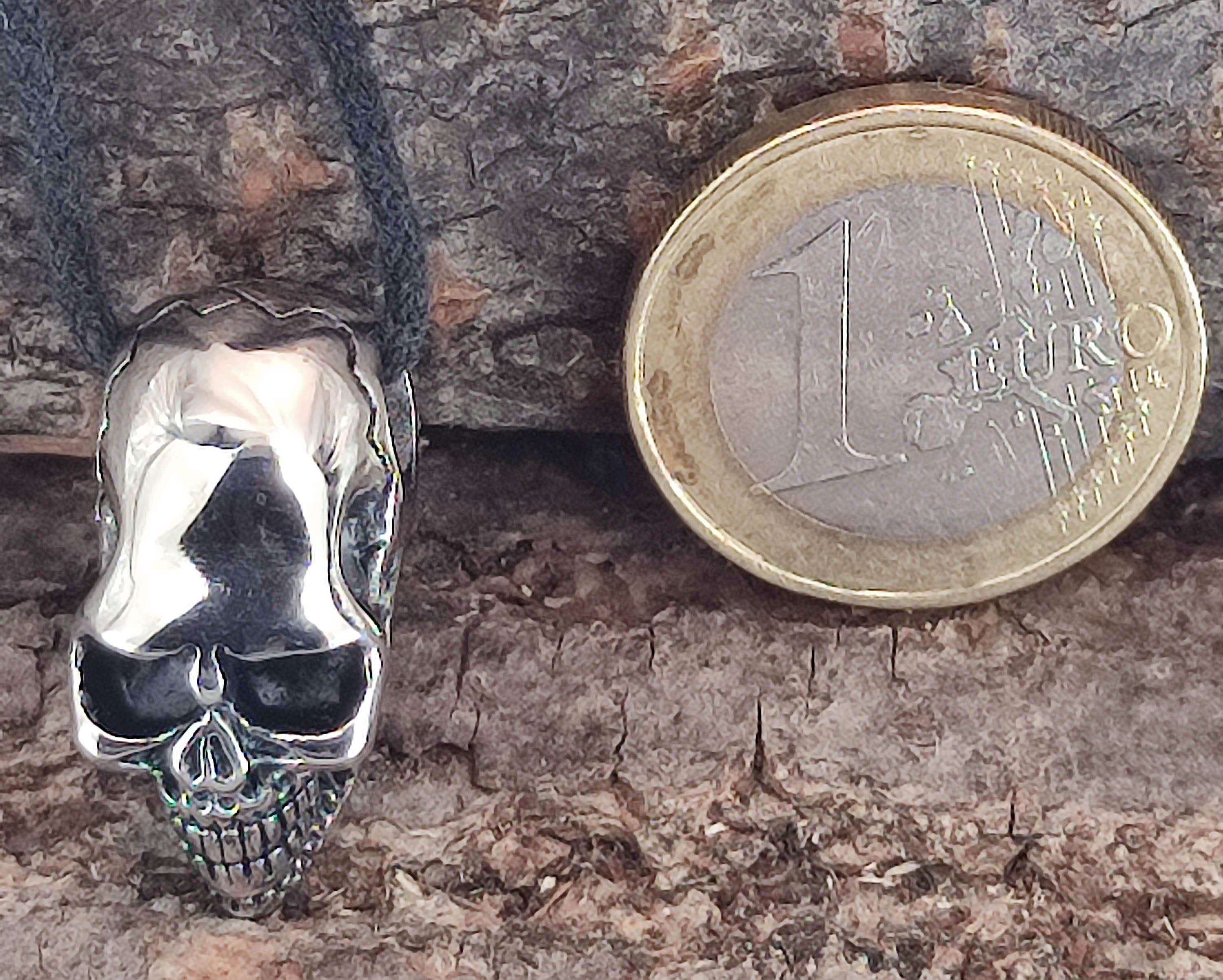 Kettenanhänger Anhänger of Totenkopf Edelstahl Skull Leather Kiss Schädel