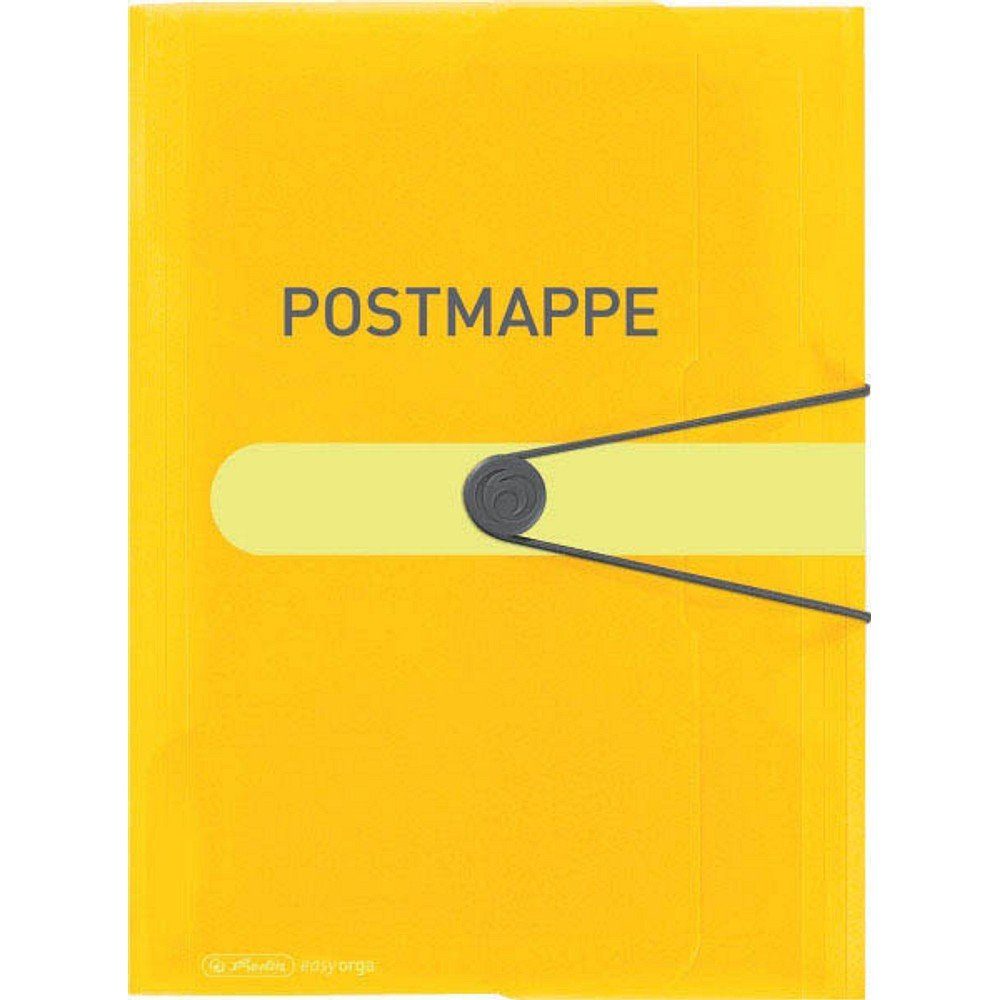 Herlitz Organisationsmappe herlitz Postmappe DIN A4 gelb (Best, gelb Sammelmappe, 1-St., Sammelmappe), DIN A4-Format
