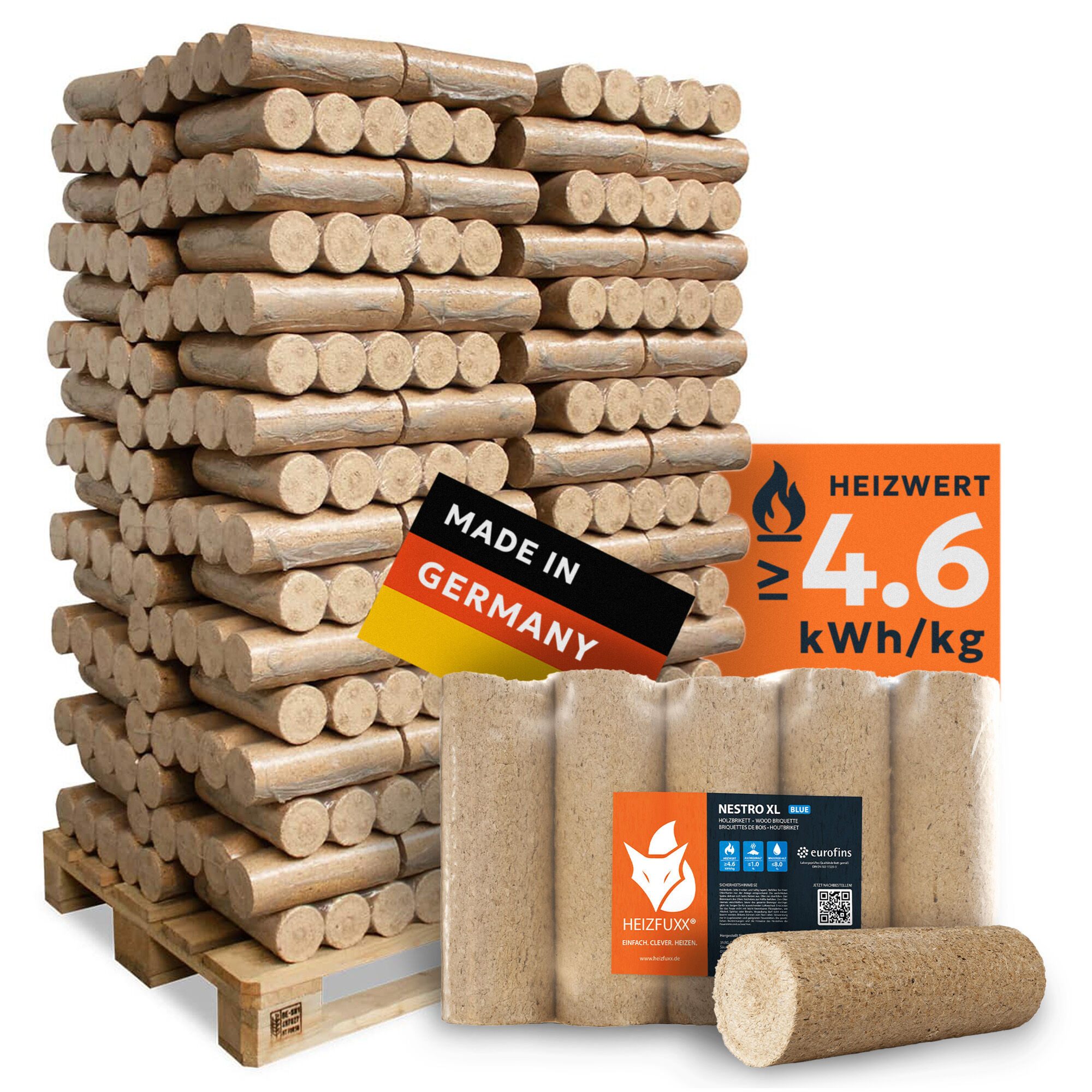 HEIZFUXX Holzbriketts Nestro XL Blue, 960 günstig online kaufen