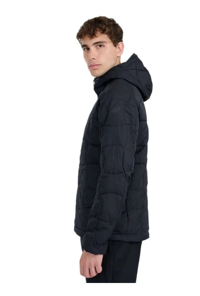 4F Winterjacke Winter-Wanderjacke M0780 (warm, mit Kapuze) schwarz Herren