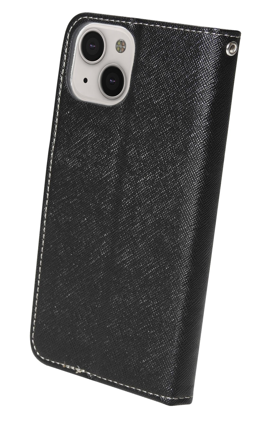 cofi1453 Handyhülle Buch Tasche "Fancy" für iPhone 14 Pro Schwarz-Gold 6,1 Zoll, Kunstleder Schutzhülle Handy Wallet Case Cover mit Kartenfächern, Stan