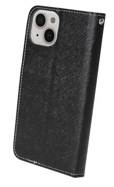 cofi1453 Handyhülle Buch Tasche "Fancy" für iPhone 14 Max Schwarz-Gold 6,69 Zoll, Kunstleder Schutzhülle Handy Wallet Case Cover mit Kartenfächern, Standfunktion
