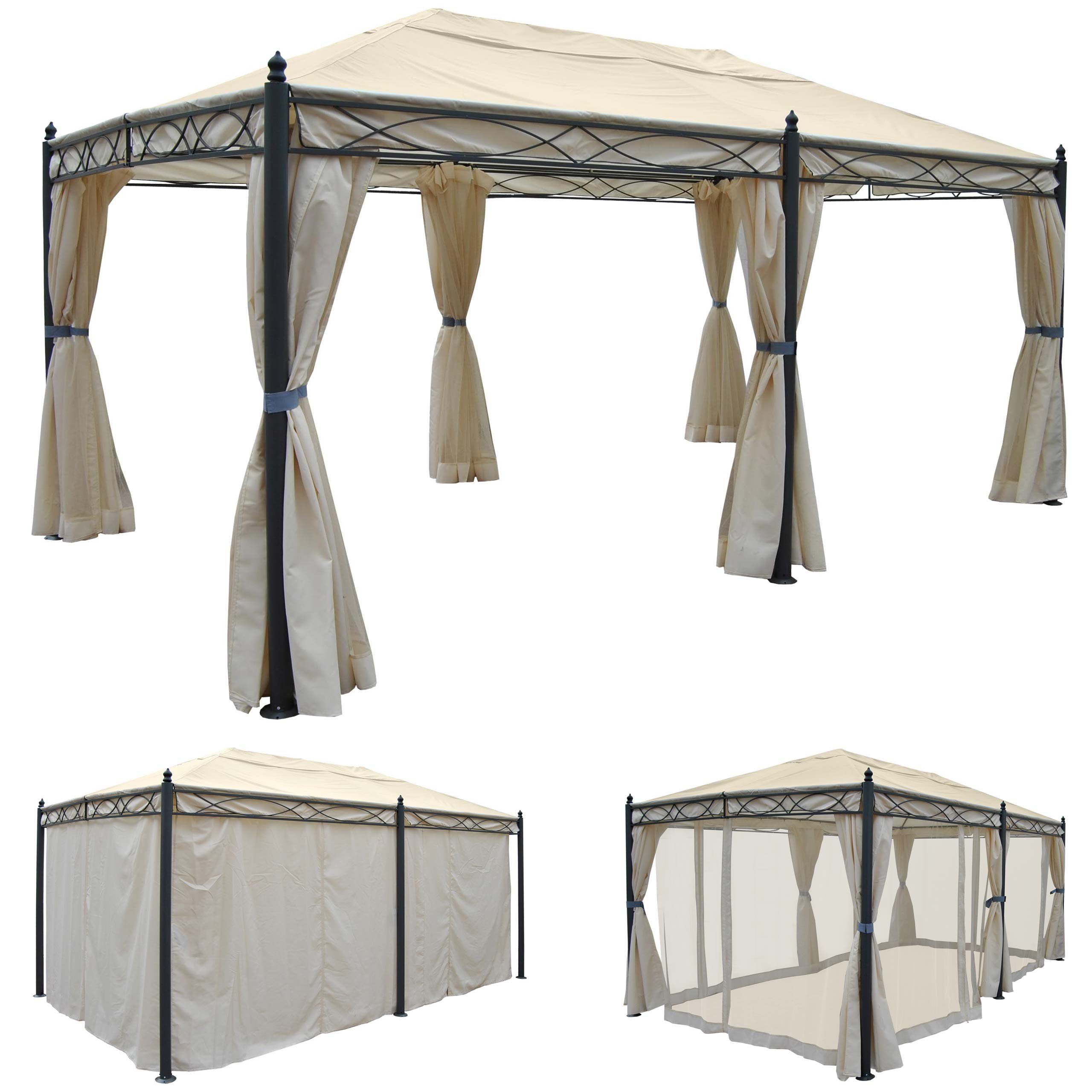 MCW Pergola Calpe, UV-Schutz: UV50+, mit Seitenwand und Moskitonetz