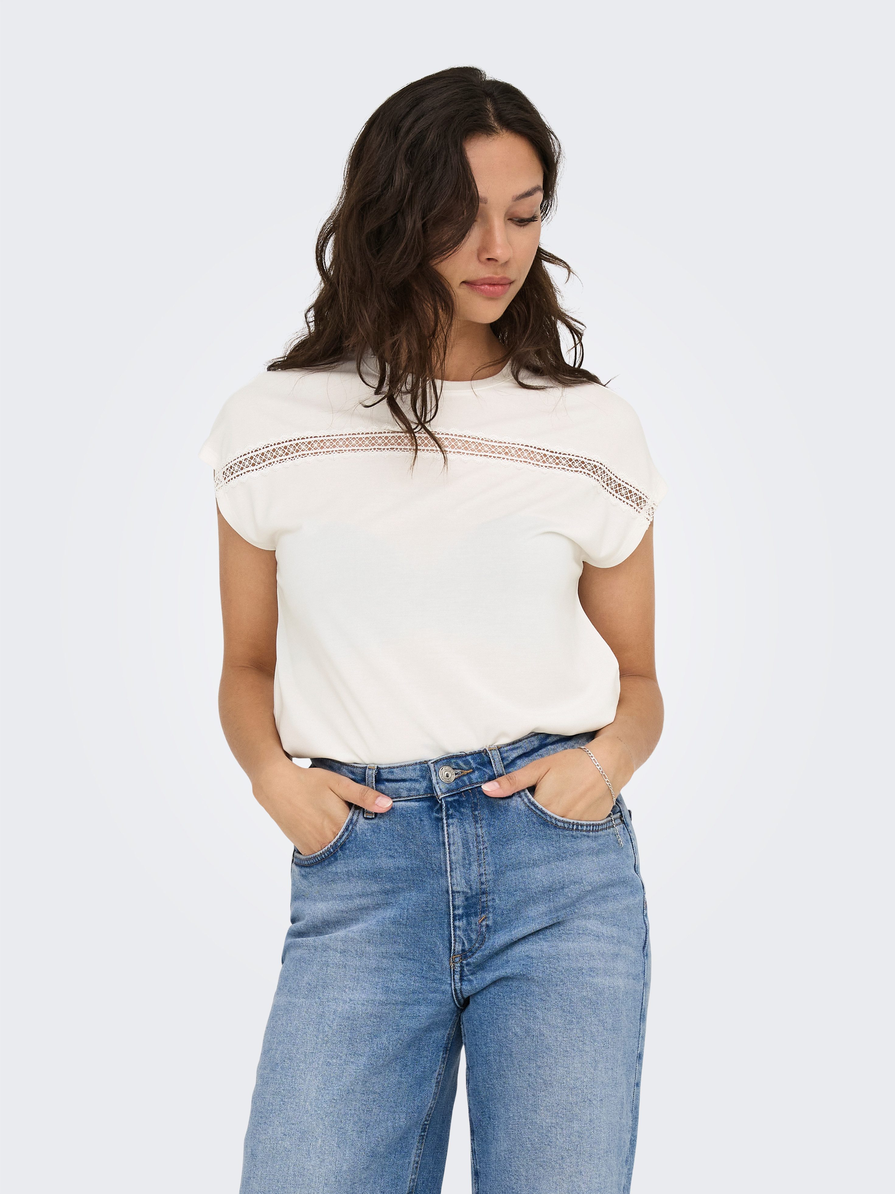 ONLY Kurzarmshirt ONLFREE LIFE BATSLEEVE O-NECK MIX TOPJRS günstig online kaufen