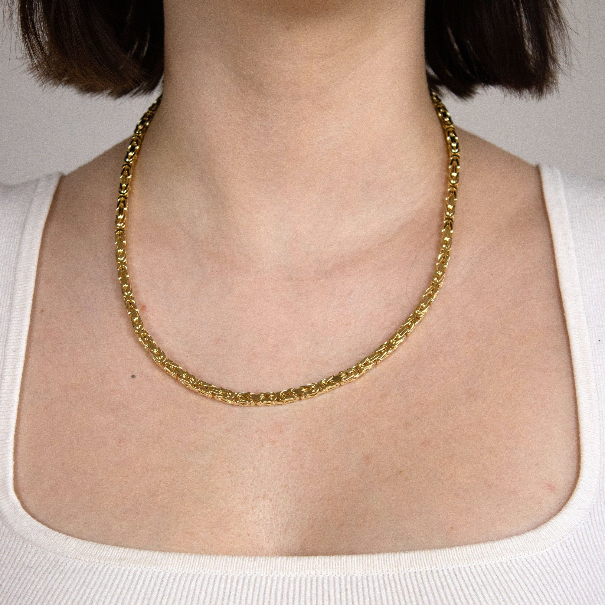 HOPLO Königskette Goldkette Königskette Länge 19cm - Breite 4,0mm - 750-18 günstig online kaufen